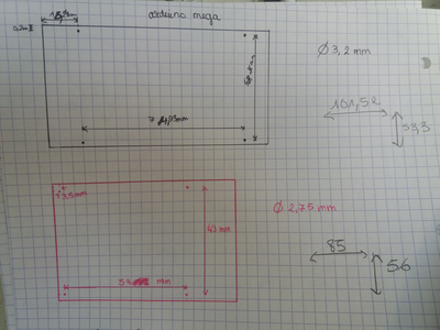 dimensions de la raspberry pi et de l'arduino méga